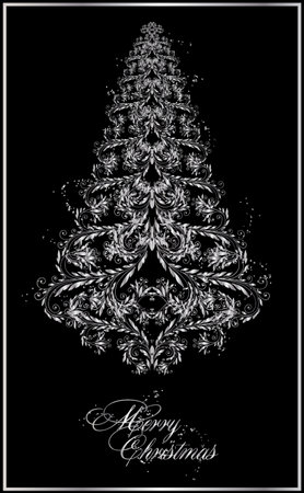  winter abstract background with xmas treeのイラスト素材