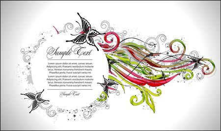 abstract colorful floral backgroundのイラスト素材