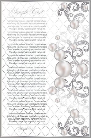 background with realistic pearlsのイラスト素材