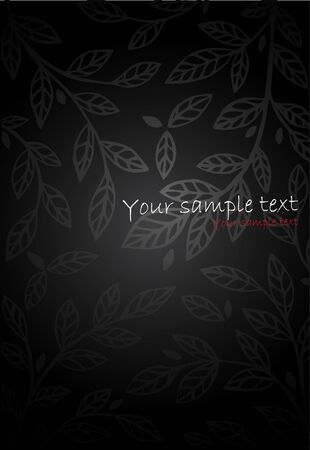 Black Seamless floral Patternのイラスト素材