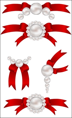 Collection of vector pearlsのイラスト素材
