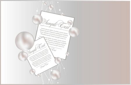 illustration with realistic vector pearlのイラスト素材