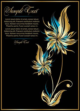 illustration for design with flowerのイラスト素材