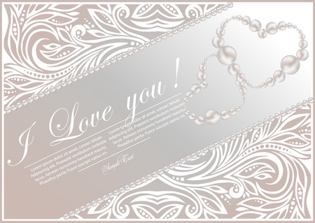 Abstract card with heartsのイラスト素材