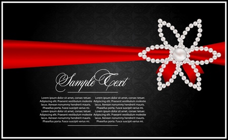 abstract greeting card with  pearlsのイラスト素材