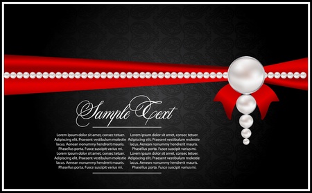 abstract greeting card with pearlsのイラスト素材