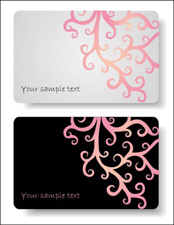 Floral cards templatesのイラスト素材