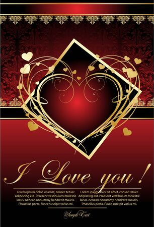 floral  background with heartのイラスト素材