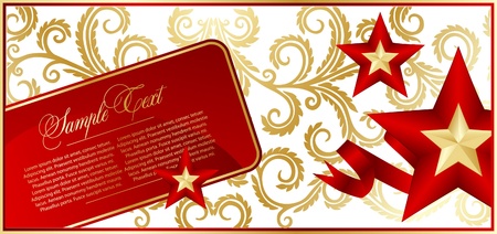 Elegant red background with starのイラスト素材