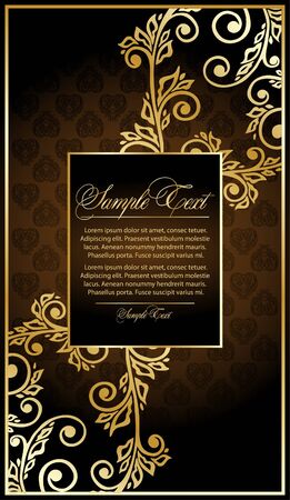 elegance floral frameのイラスト素材