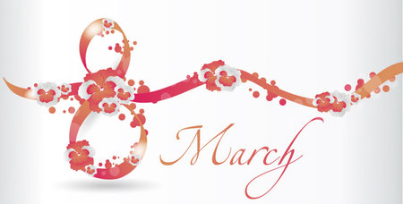 8 march cardのイラスト素材