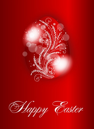 easter egg with floral elementsのイラスト素材