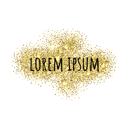 Background with glitter golden frame and space for text.のイラスト素材