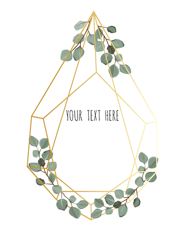 Stylish floral vector design round frame. Vector illustration.のイラスト素材