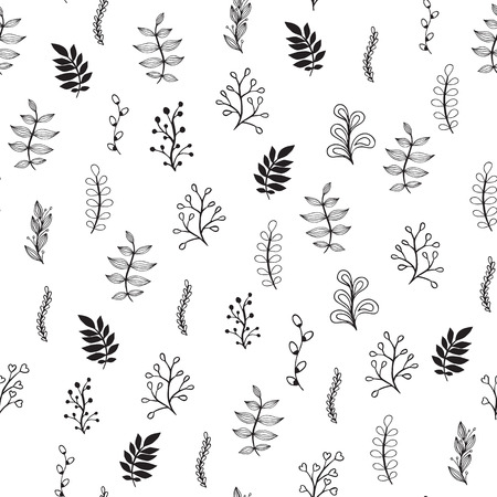 Floral seamless pattern. Plant texture for fabric, wrapping, wallpaper and paper. Decorative print.のイラスト素材