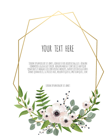 Stylish floral vector design round frame Vector illustration.のイラスト素材