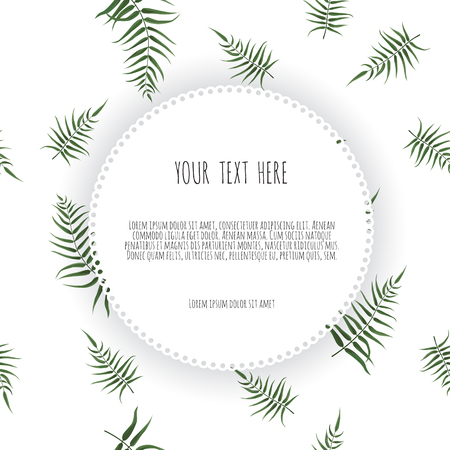 Floral vector frame with place for your text.のイラスト素材