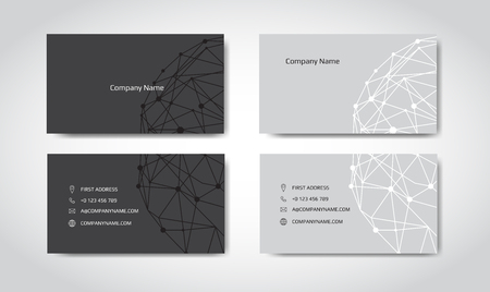 Set of engineering business card. Engineering drawings. vector illustration.のイラスト素材