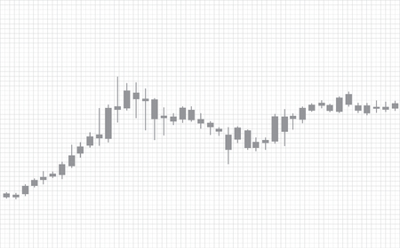 Graphic diagram and cryptocurrency isolated on white background.のイラスト素材