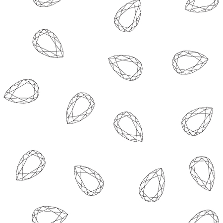 A Seamless pattern with polygonal heart  Vector background.のイラスト素材