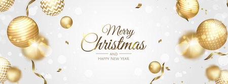 Christmas vector background. Xmas sale, holiday web banner.のイラスト素材