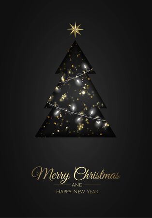 Merry Christmas background with christmas element. Vector illustrationのイラスト素材
