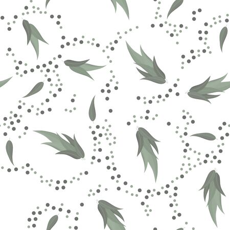 Abstract seamless pattern with tropical leaves. Vector templateのイラスト素材