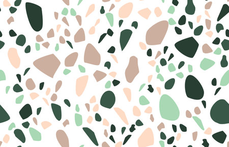 Terrazzo seamless pattern. Pastel colors. Marble. Abstract background.