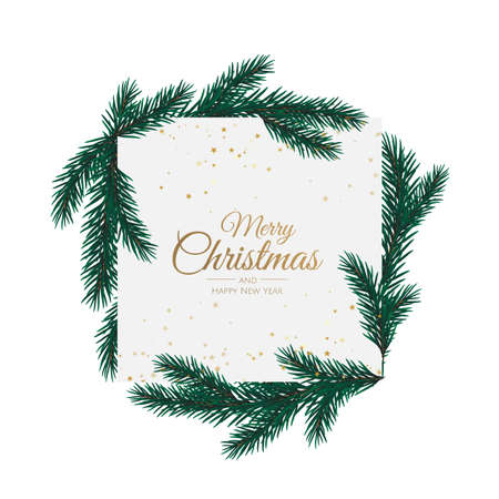 Merry Christmas background with christmas element. Vector illustrationのイラスト素材