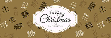 Merry Christmas background with christmas element. Vector illustrationのイラスト素材