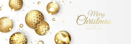 Merry Christmas web banner. Background for invitation or seasons greeting.のイラスト素材