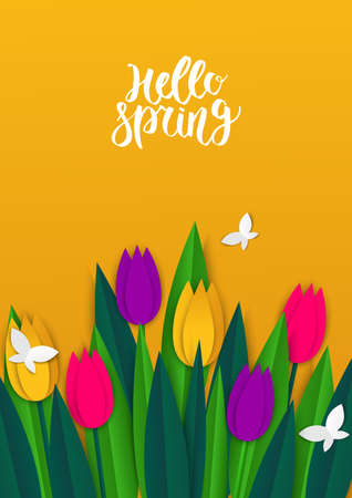 Happy Mother s Day background with flowers. Vector illustrationのイラスト素材