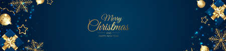 Merry Christmas sale banner template. Greeting card, banner, poster, header for websiteのイラスト素材