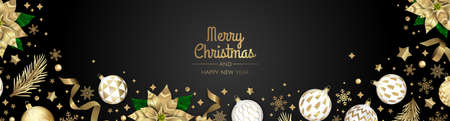 Merry Christmas sale banner template. Greeting card, banner, poster, header for websiteのイラスト素材