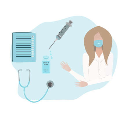 People, having, receiving an injection, doctorgiving an injection divelopmentのイラスト素材