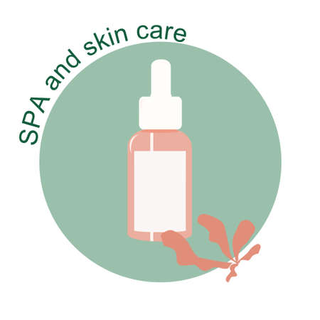 SPA and skin care, Natural organic beauty productのイラスト素材