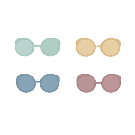 Multi-colored sunglasses, very beautiful colors vector, illustrationのイラスト素材