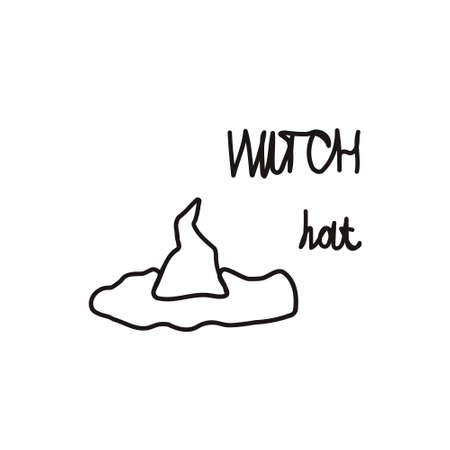Witch hat. halloween. holidayのイラスト素材