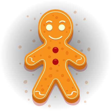 gingerbread man, gingerbread. new year holiday cookiesのイラスト素材