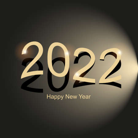 Background new year. ; Phrase happy new year, warp, flag new year lettering, distorted letters, deformation of letters, letters by a waveのイラスト素材