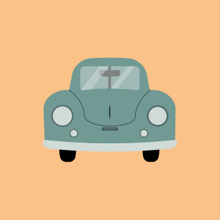 retro car, front,vehicle, mechanic, maintenance , transportのイラスト素材