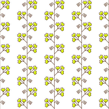 vector seamless pattern with geometrical floral elementのイラスト素材