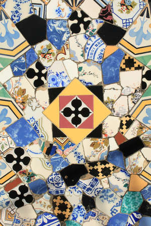 Mosaics decoration in Barcelona, Spainのeditorial素材