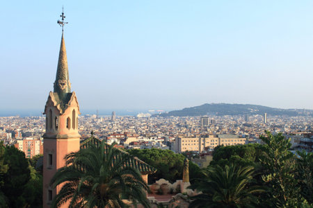 View of Barcelona fron Park Guell, Spain