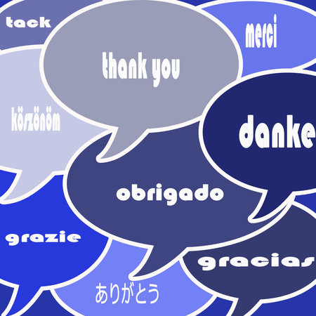 Illustration of  Thank you  in many languagesの写真素材