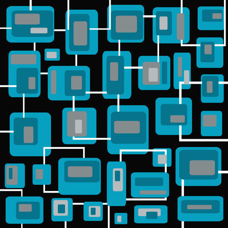 Retro style background with rectangles on black background