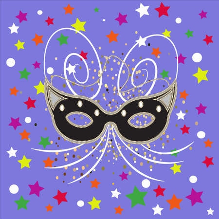 Vector illustration of carnival on blue backgroundのイラスト素材