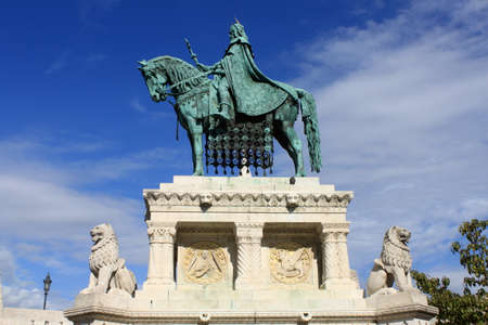 Statue of King Saint Stephen I , in Budapest, Hungaryのeditorial素材