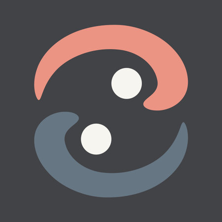 Abstract cancer zodiac sign illustration with pink and blue waves shapes and white circles...
