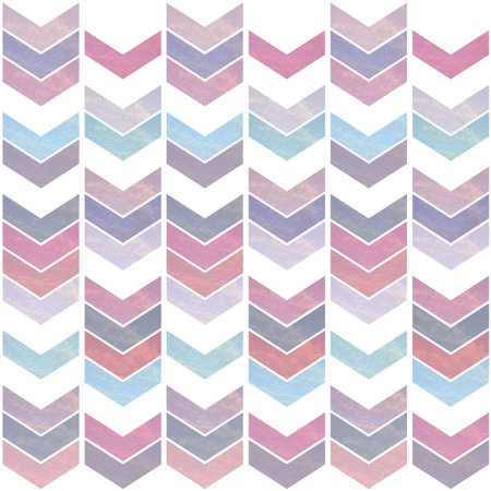 Seamless pattern with colorful (blue, pink, purple) arrows and grunge decoration on white background